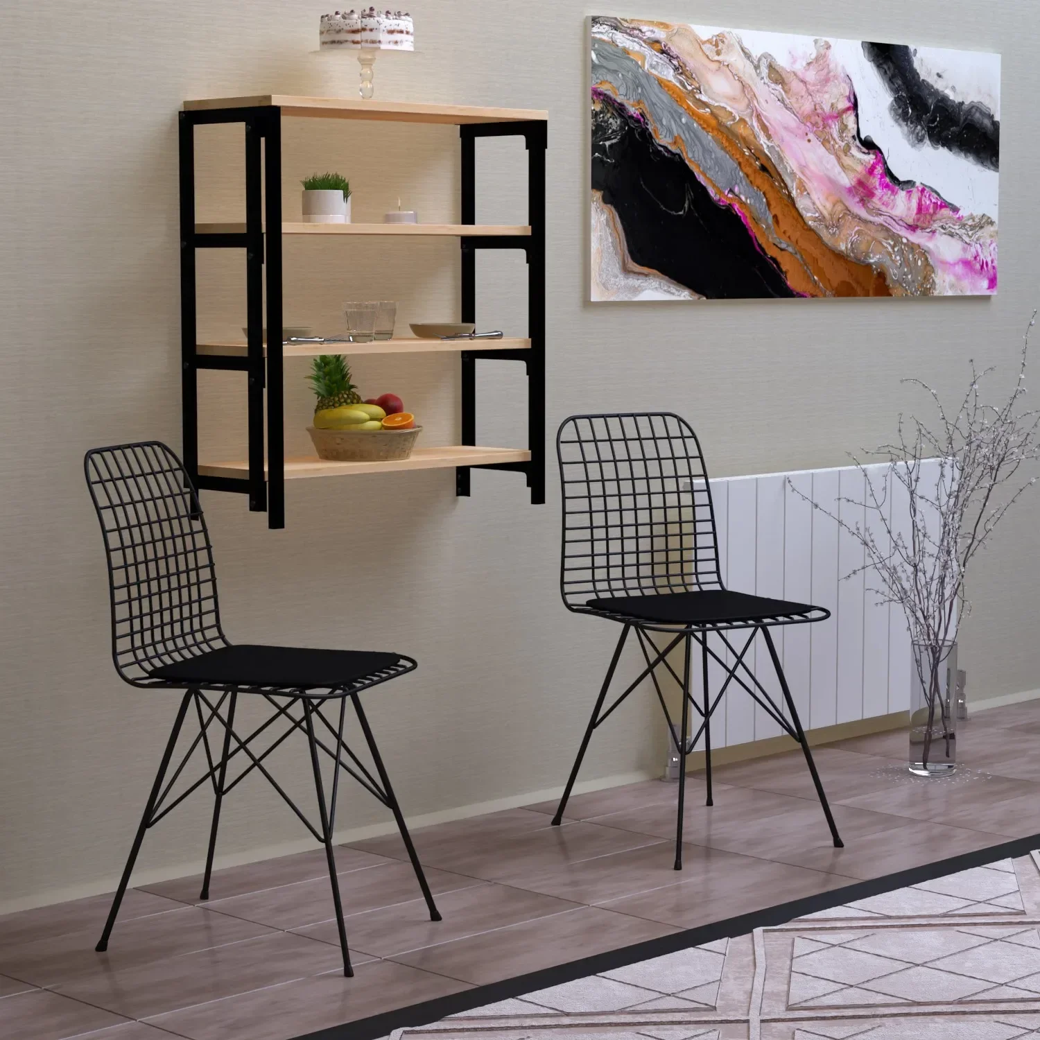 Furniture Hardware Material - -Meja Makan Rak Lipat Dapat Ditarik