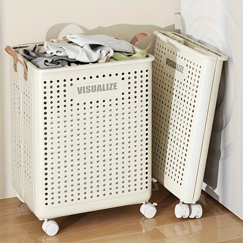 Furniture Hardware Design - Keranjang Cucian Lipat Beroda Ekstra Besar