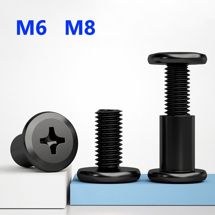 Furniture Hardware Barrel Nut - Sekrup Chicago Baja Karbon Hitam Yiqianyuan
