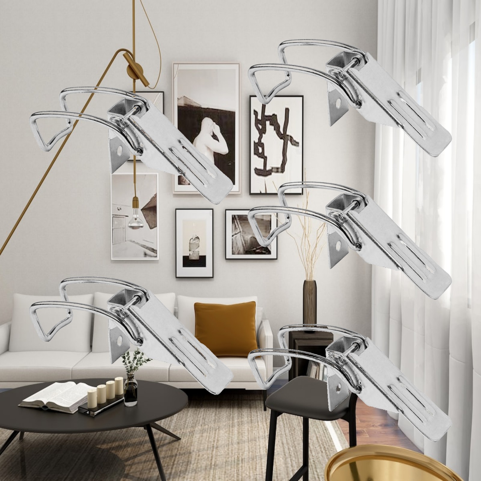 Furniture Hardware Accessories - 5x Pengait Pengunci Logam Kokoh Universal