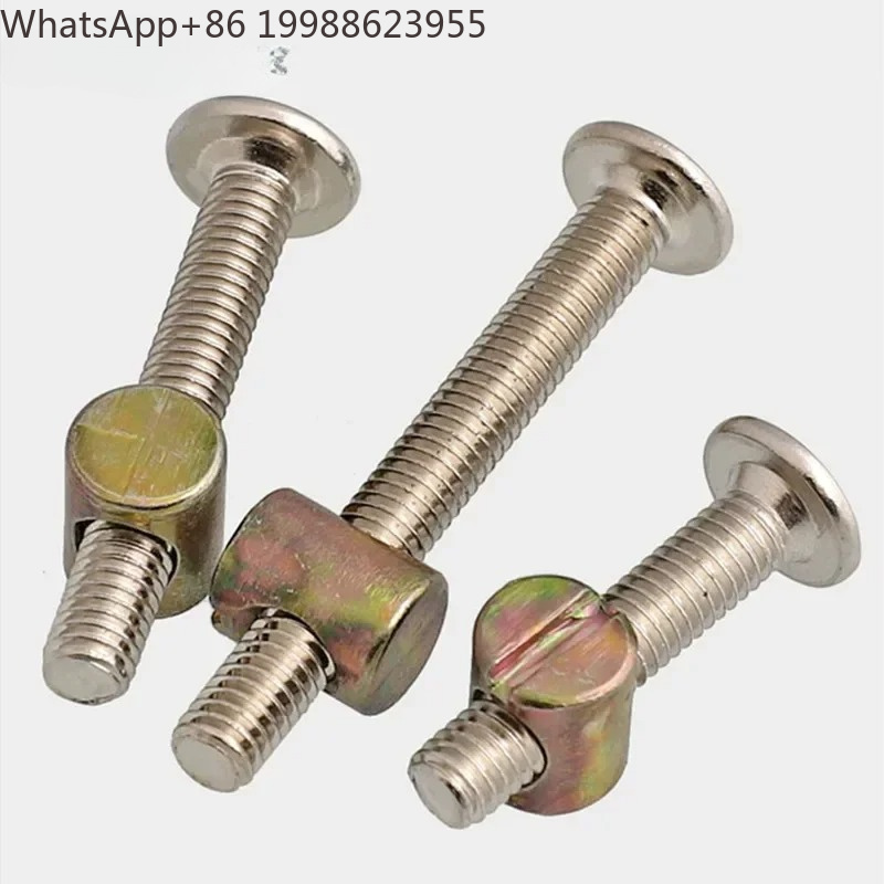 Furniture Hardware Barrel Nut - 30 Buah/Pak Set Baut dan Mur