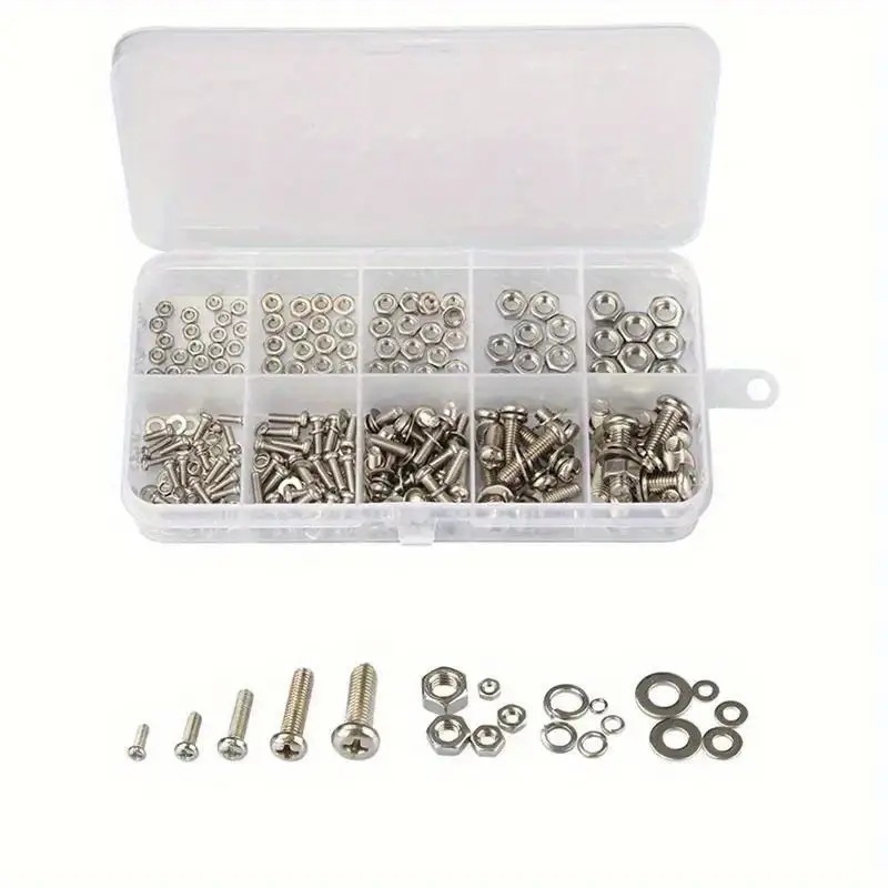 320PCS Set Mur & Baut Hex M2-M - Furniture Hardware Bolts ulasan dan harga