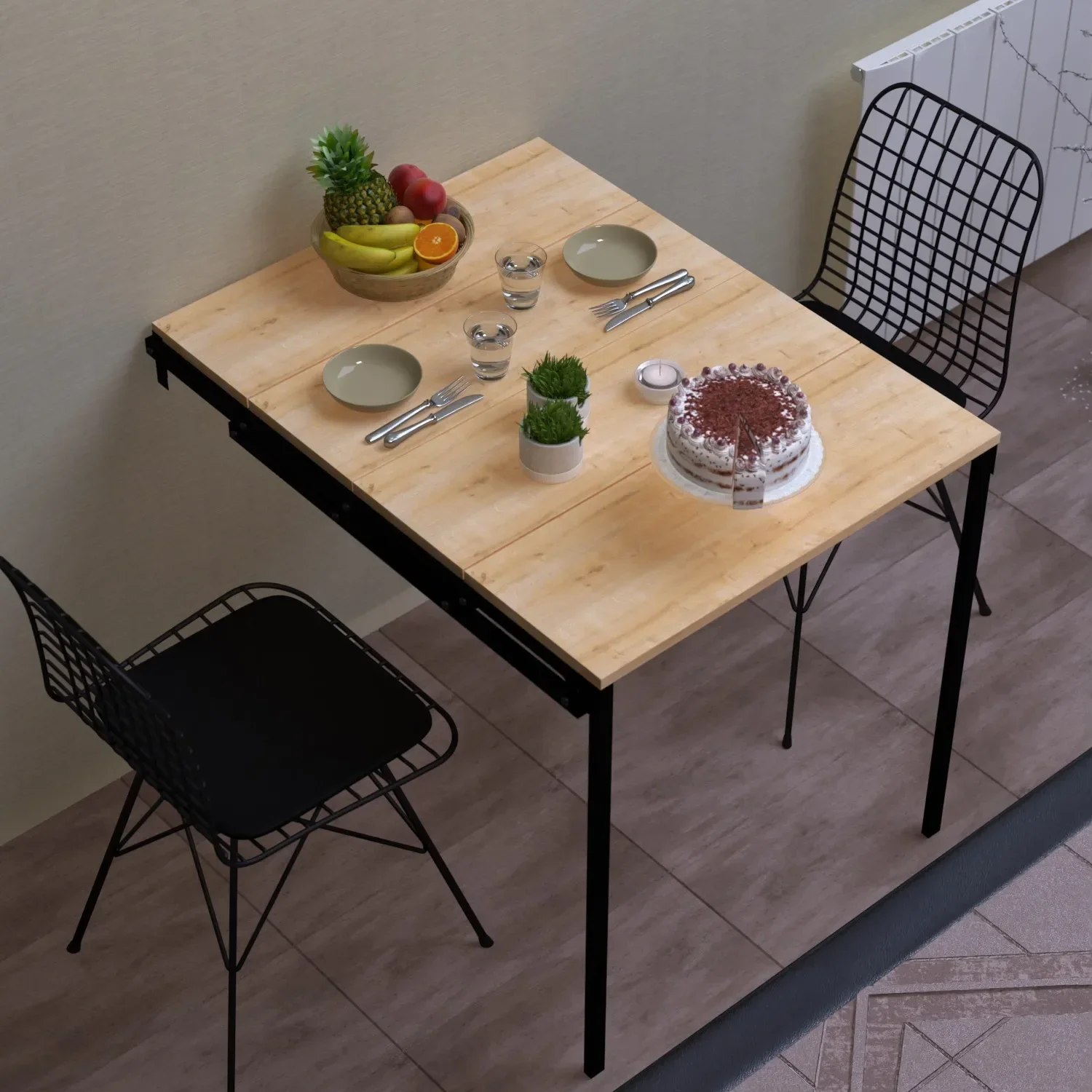 -Meja Makan Rak Lipat Dapat Di - Furniture Hardware Material ulasan dan harga