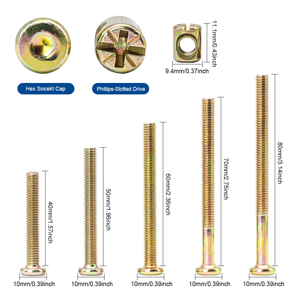 Set Sekrup Furnitur Kepala Dat - Furniture Hardware Barrel Nut ulasan dan harga