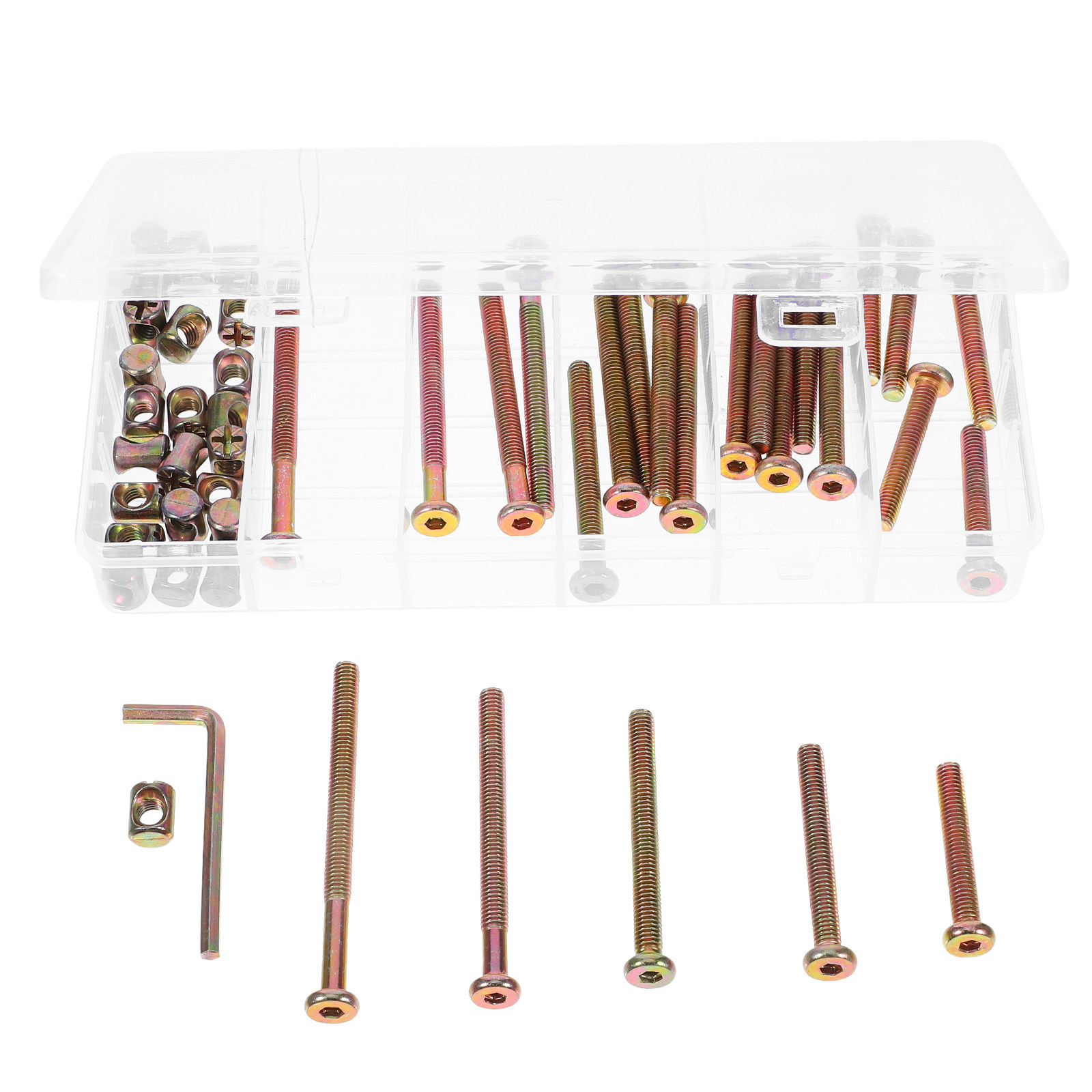 49Pcs Kit Sekrup Soket Heksago - Furniture Hardware Barrel Nut ulasan dan harga