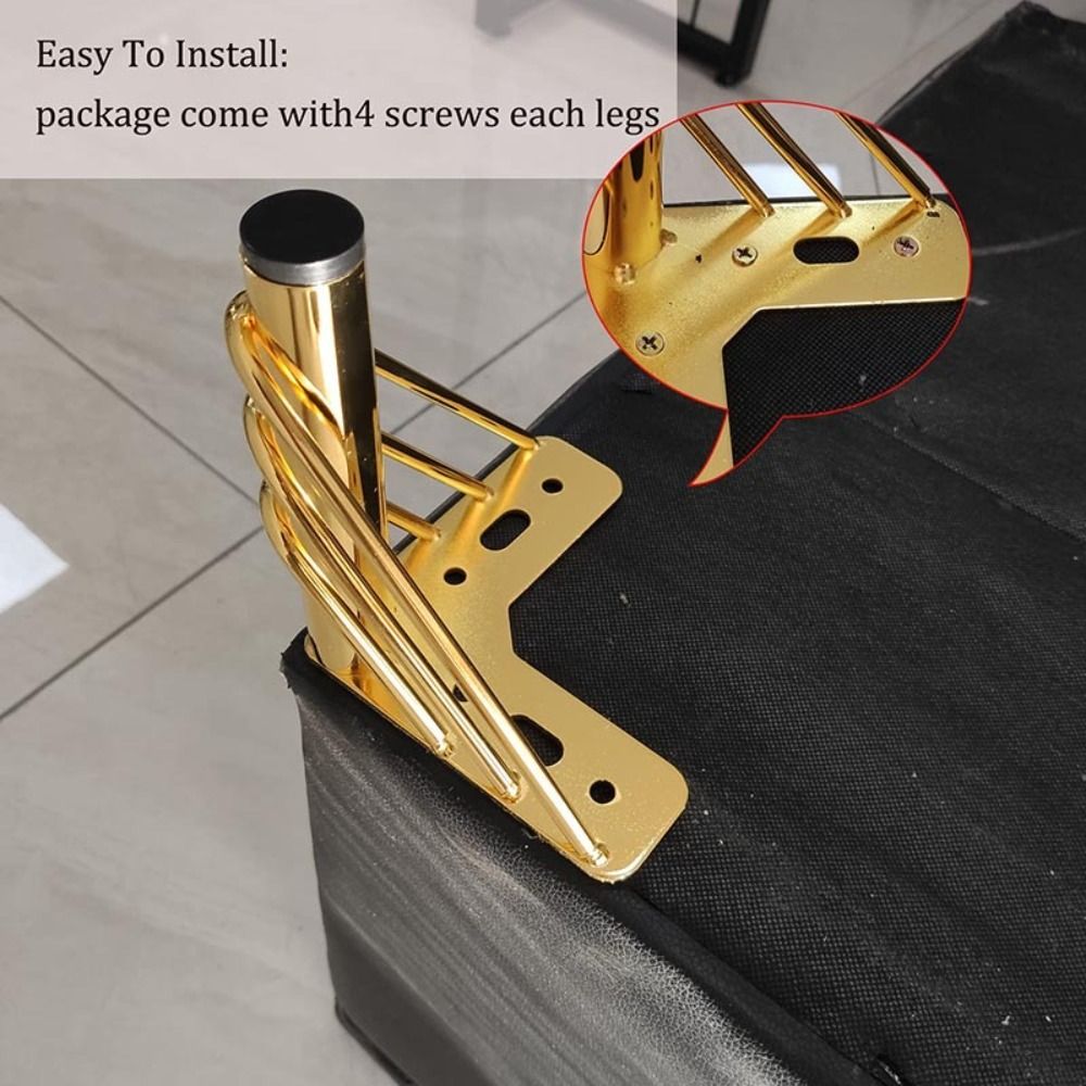 Kaki Furnitur Warna Emas Desai - Furniture Hardware Material ulasan dan harga