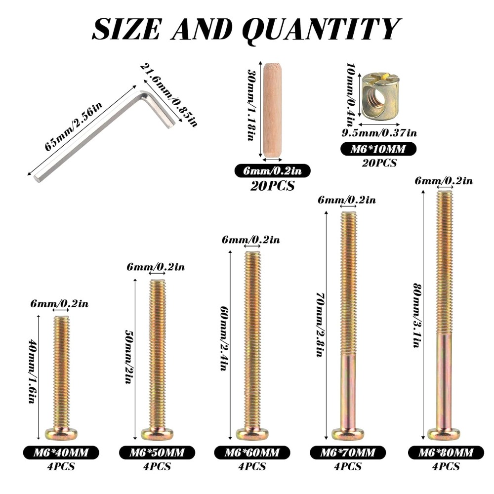 Sekrup Tempat Tidur Bayi M6x40 - Furniture Hardware Barrel Nut ulasan dan harga
