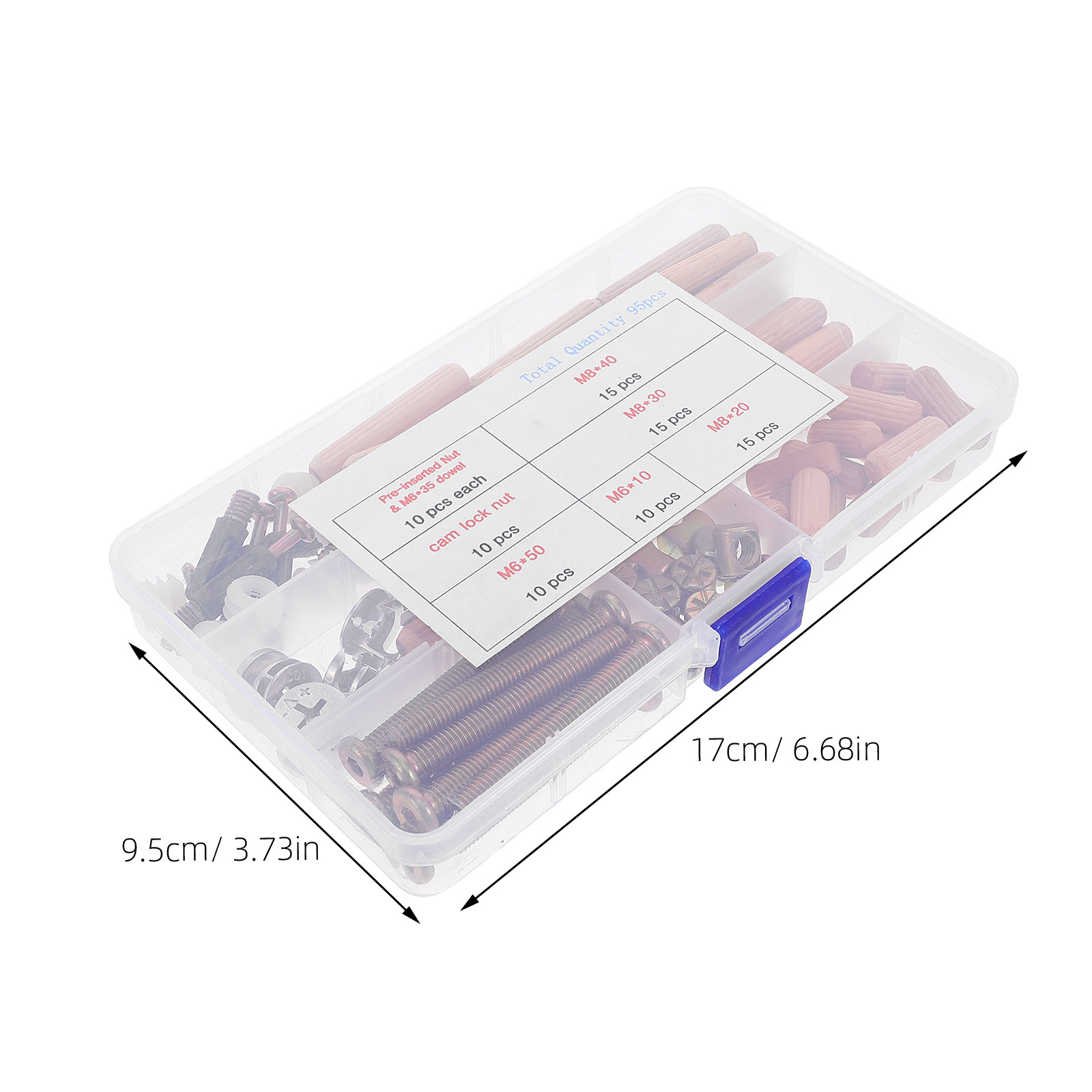 95Pcs Kit Pengganti Perangkat  - Furniture Hardware Barrel Nut ulasan dan harga
