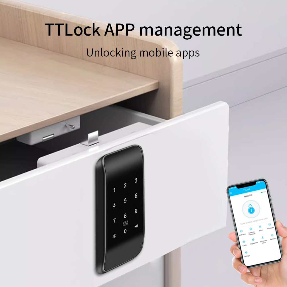 TTLOCK kunci laci sidik jari 1 - Furniture Hardware Bolts ulasan dan harga