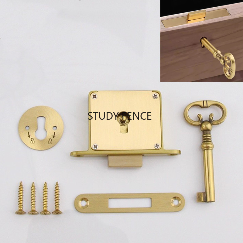 1 Buah Kunci Laci Logam Antik  - Furniture Hardware Accessories ulasan dan harga