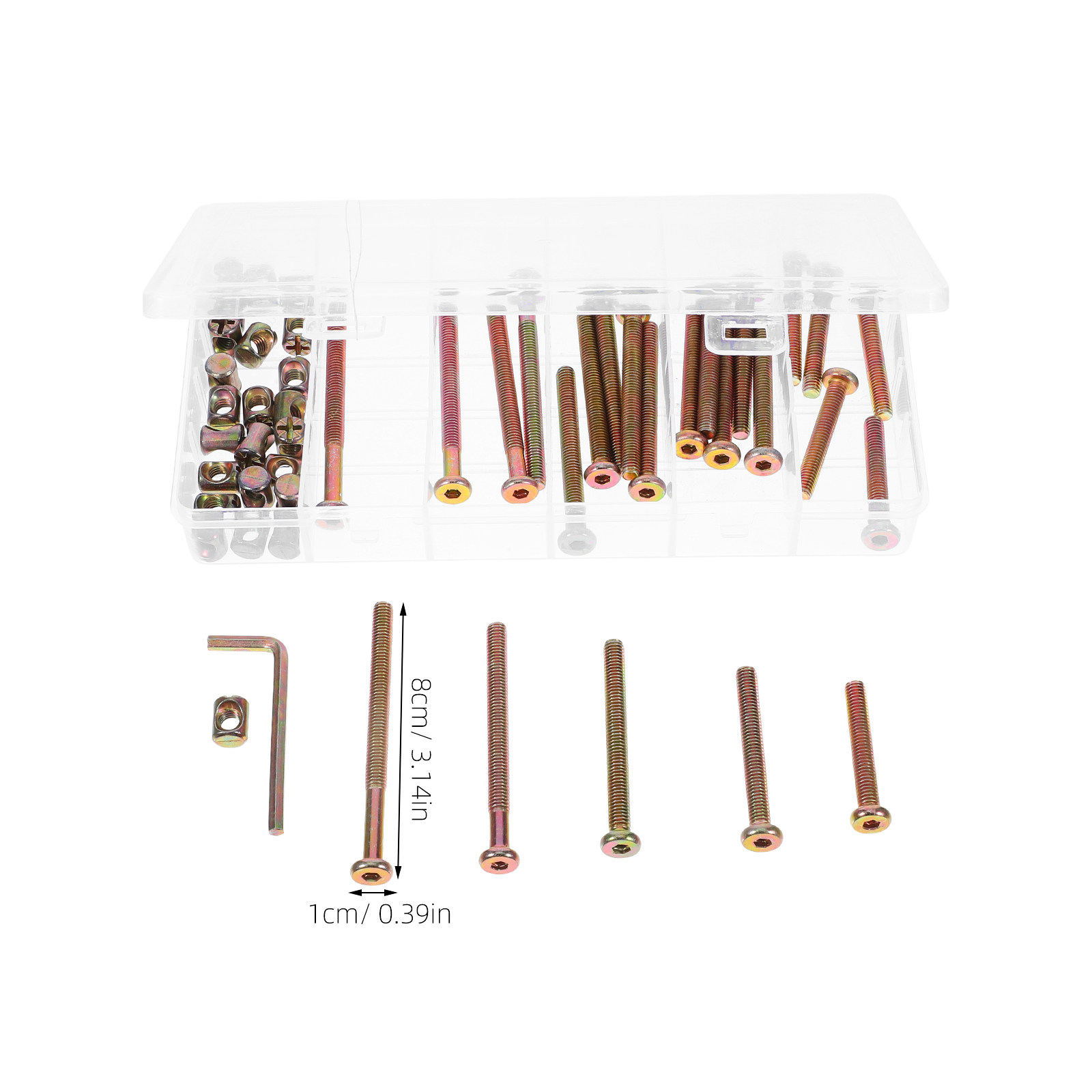 49Pcs Set Sekrup dan Mur Barel - Furniture Hardware Barrel Nut ulasan dan harga