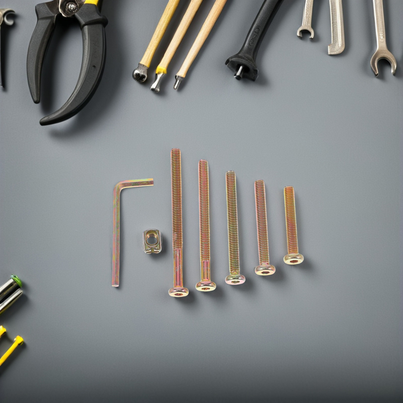 49Pcs Set Sekrup dan Mur Barel - Furniture Hardware Barrel Nut ulasan dan harga