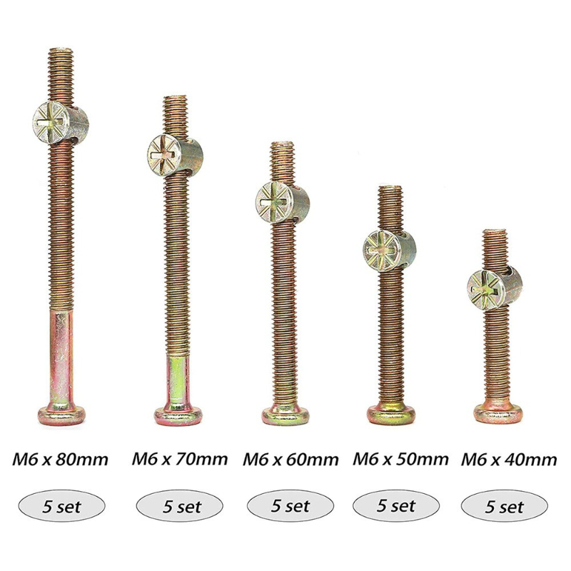 50 Buah Set Baut Sekrup Furnit - Furniture Hardware Barrel Nut ulasan dan harga