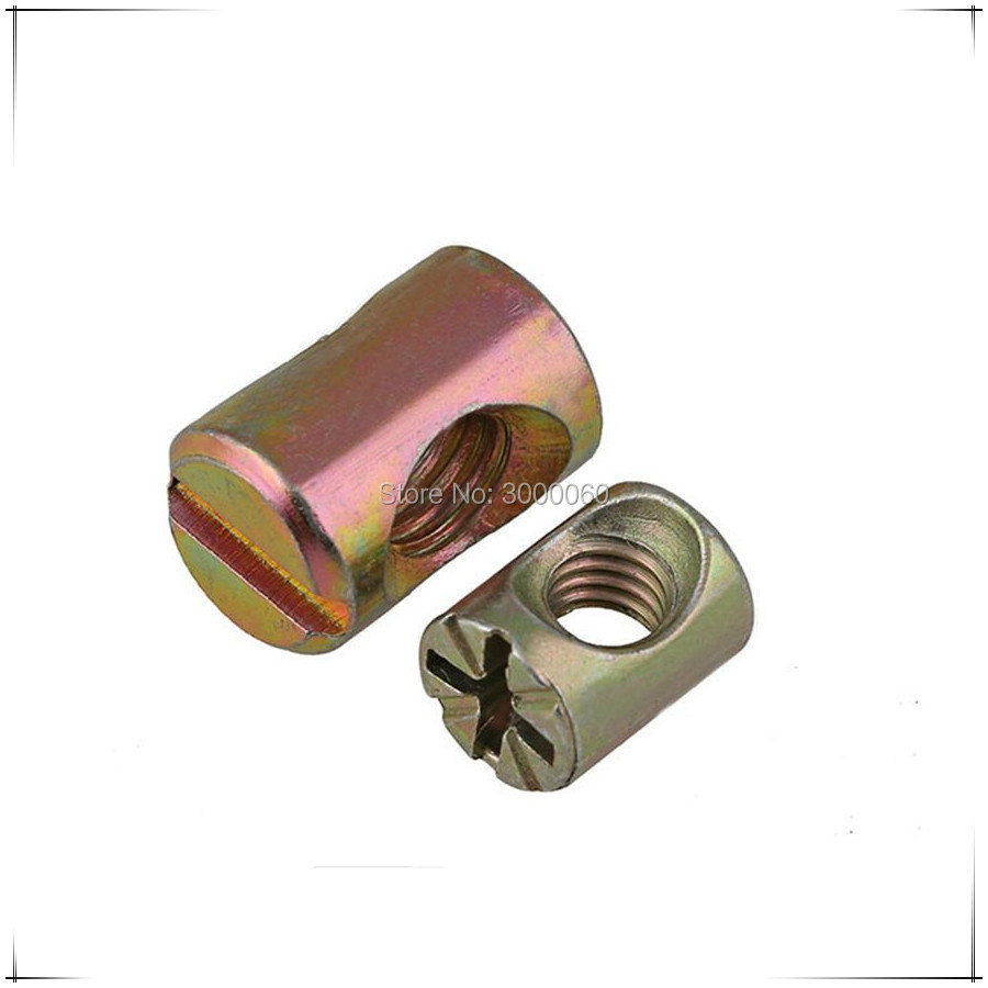 100 Buah Mur Dowel Silang Berl - Furniture Hardware Barrel Nut ulasan dan harga