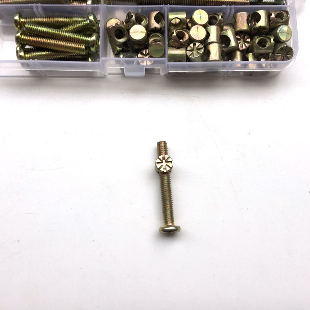 100 buah M6 barel Dowel mur pe - Furniture Hardware Barrel Nut ulasan dan harga