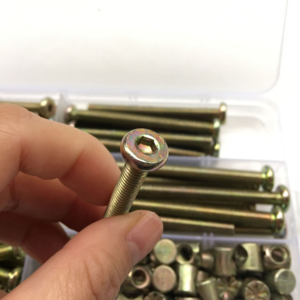 100 buah M6 barel Dowel mur pe - Furniture Hardware Barrel Nut ulasan dan harga
